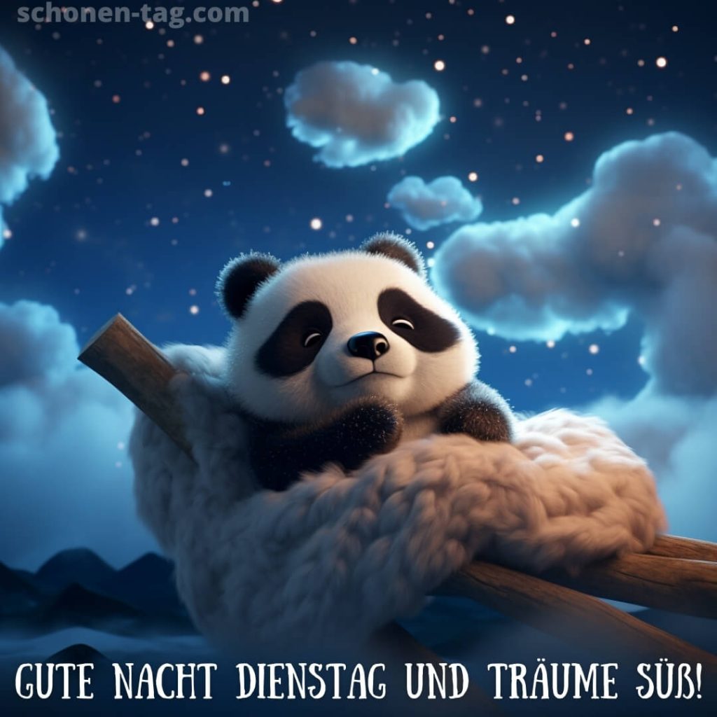 Gute nacht dienstag bild Panda kostenlos