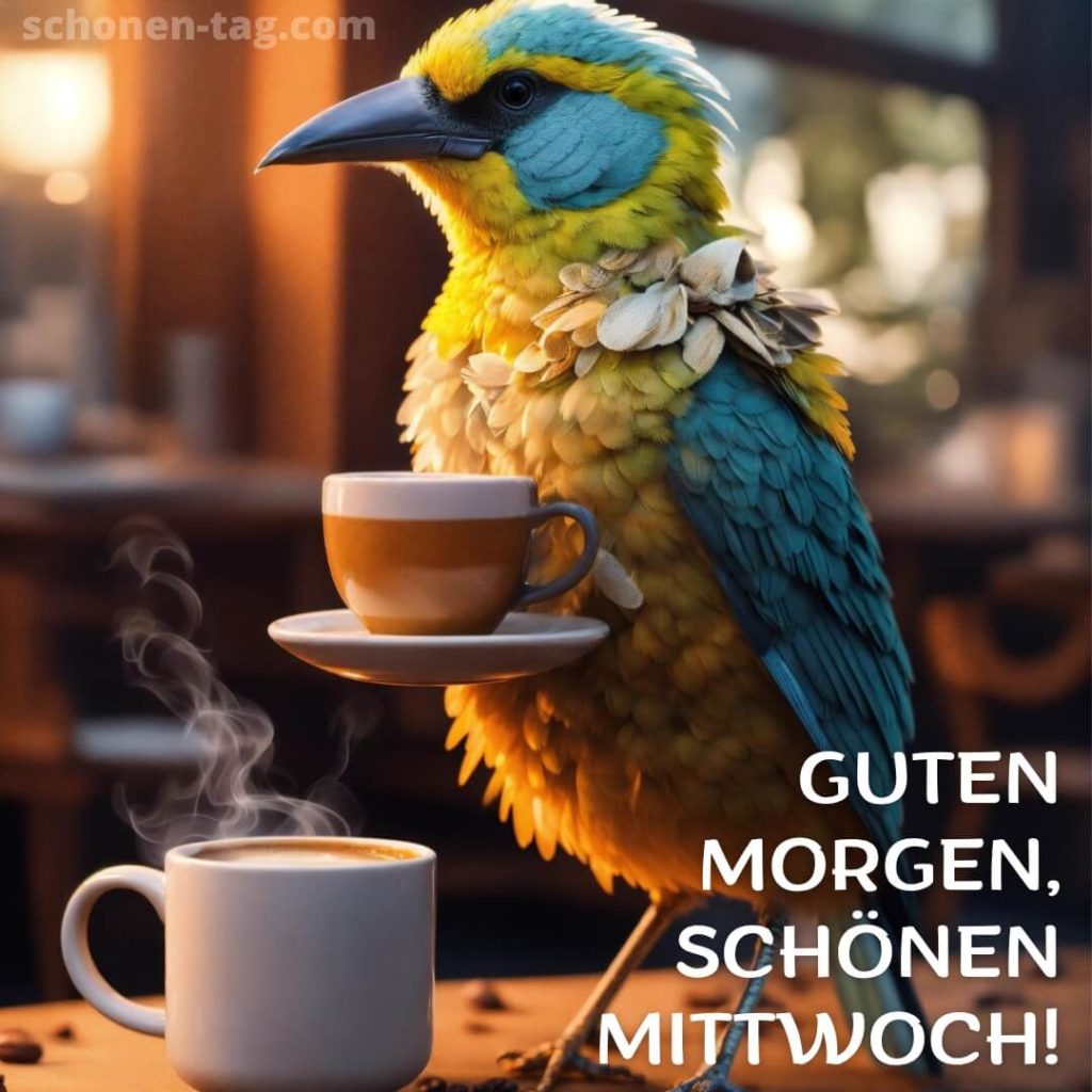 Guten morgen mittwoch kaffee bild Vogel kostenlos
