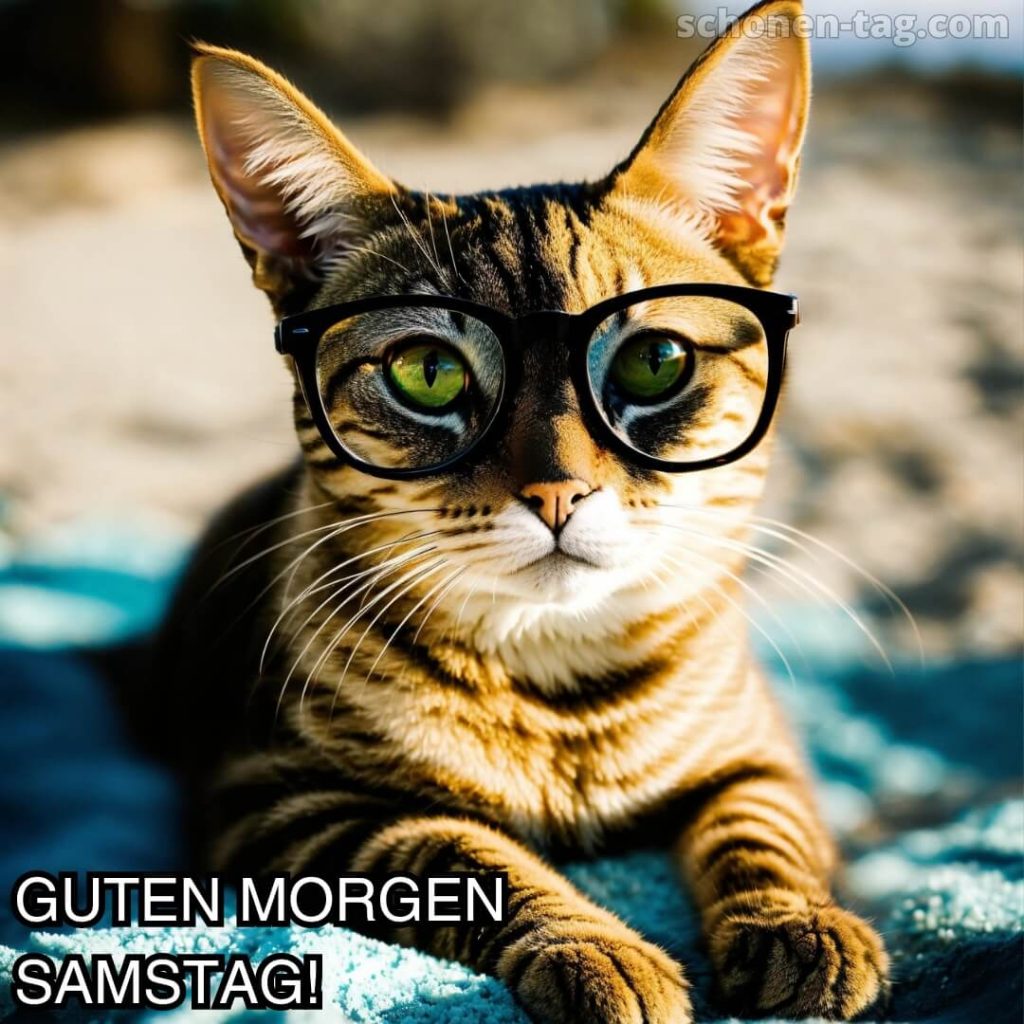 Guten morgen samstag katze bild Katze mit Brille kostenlos