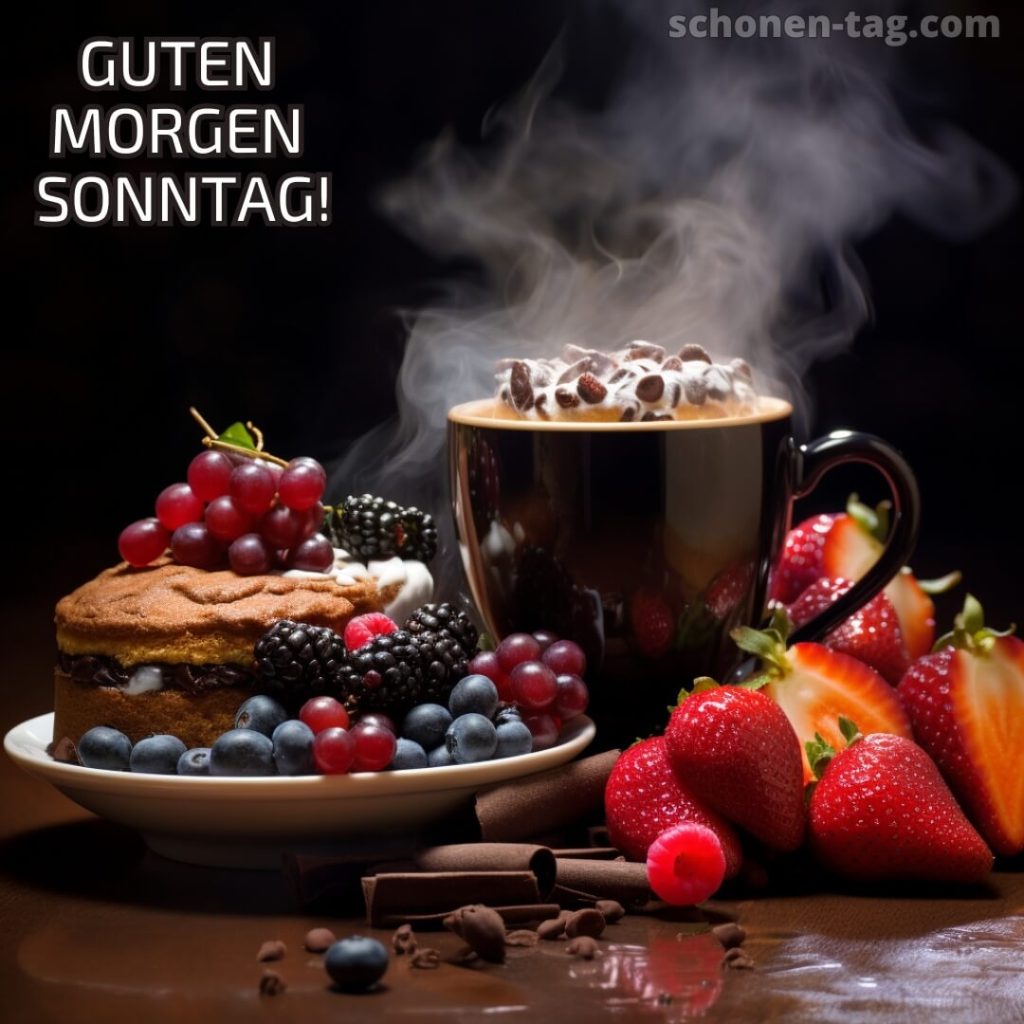 Kaffee sonntagsgrüße guten morgen sonntag bild Früchte und Beeren kostenlos