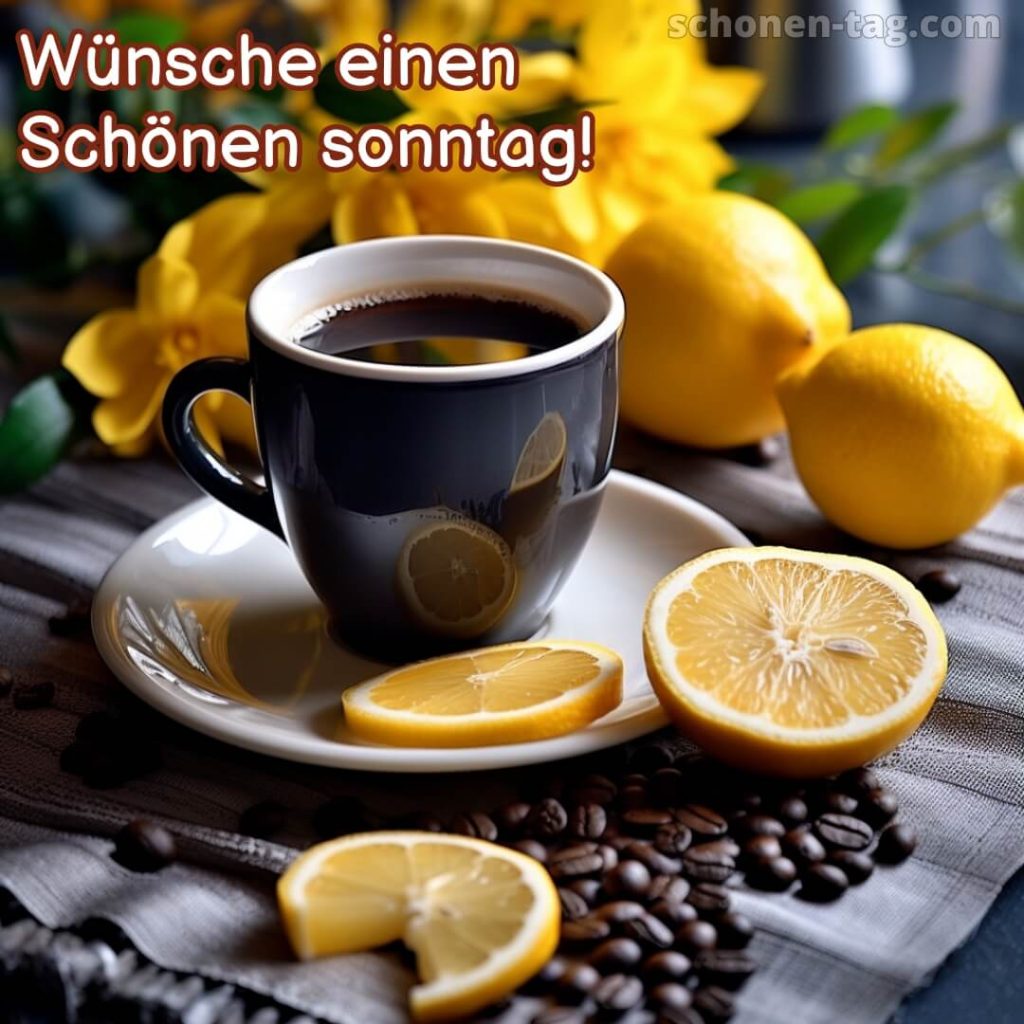 Kaffee sonntagsgrüße guten morgen sonntag bild Zitronen kostenlos