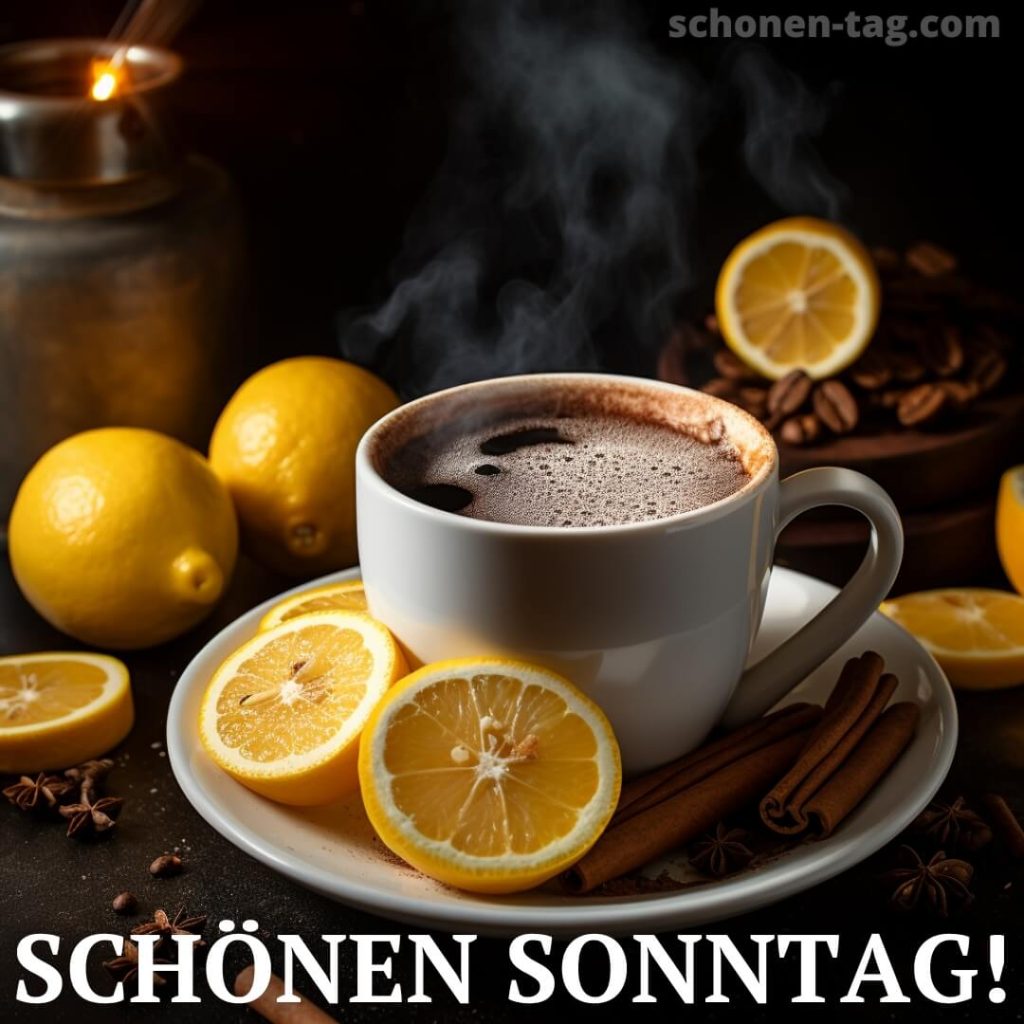 Kaffee sonntagsgrüße guten morgen sonntag bild Zitronen und Zimt kostenlos