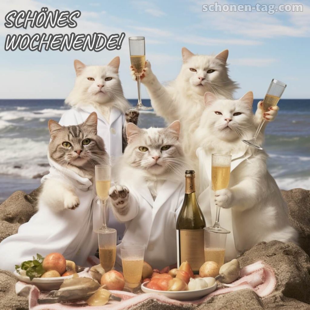 Wochenende lustig bild Katzen kostenlos