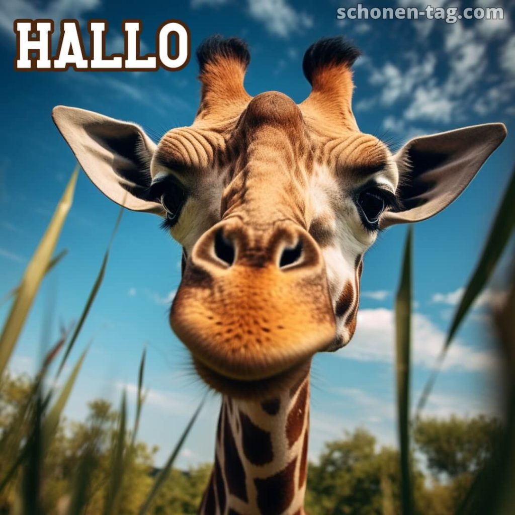 Hallo bild Giraffe kostenlos