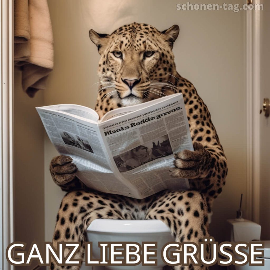 Liebe grüße bilder lustig bild Leopard kostenlos
