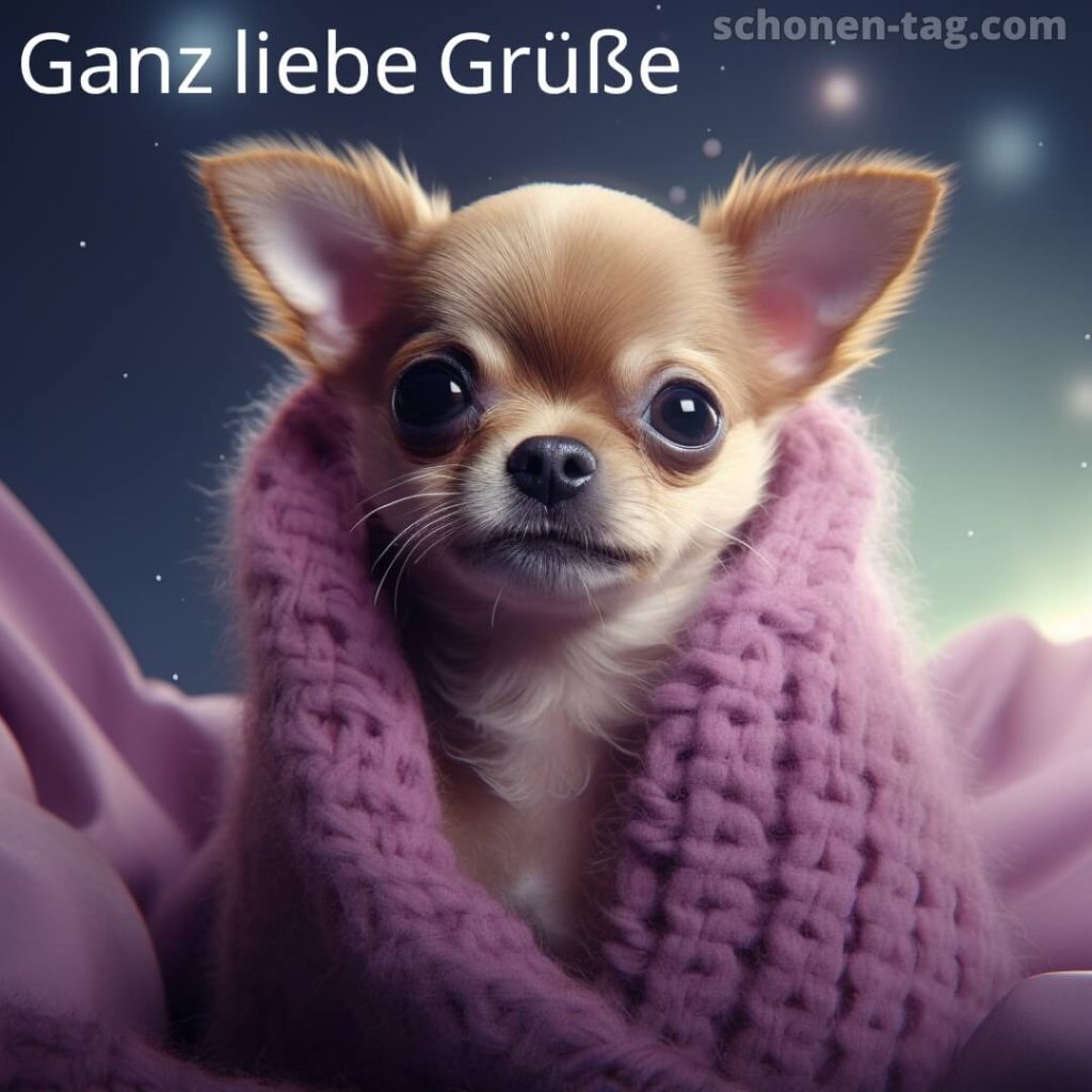 Liebe grüße bilder lustig bild süßer Hund kostenlos