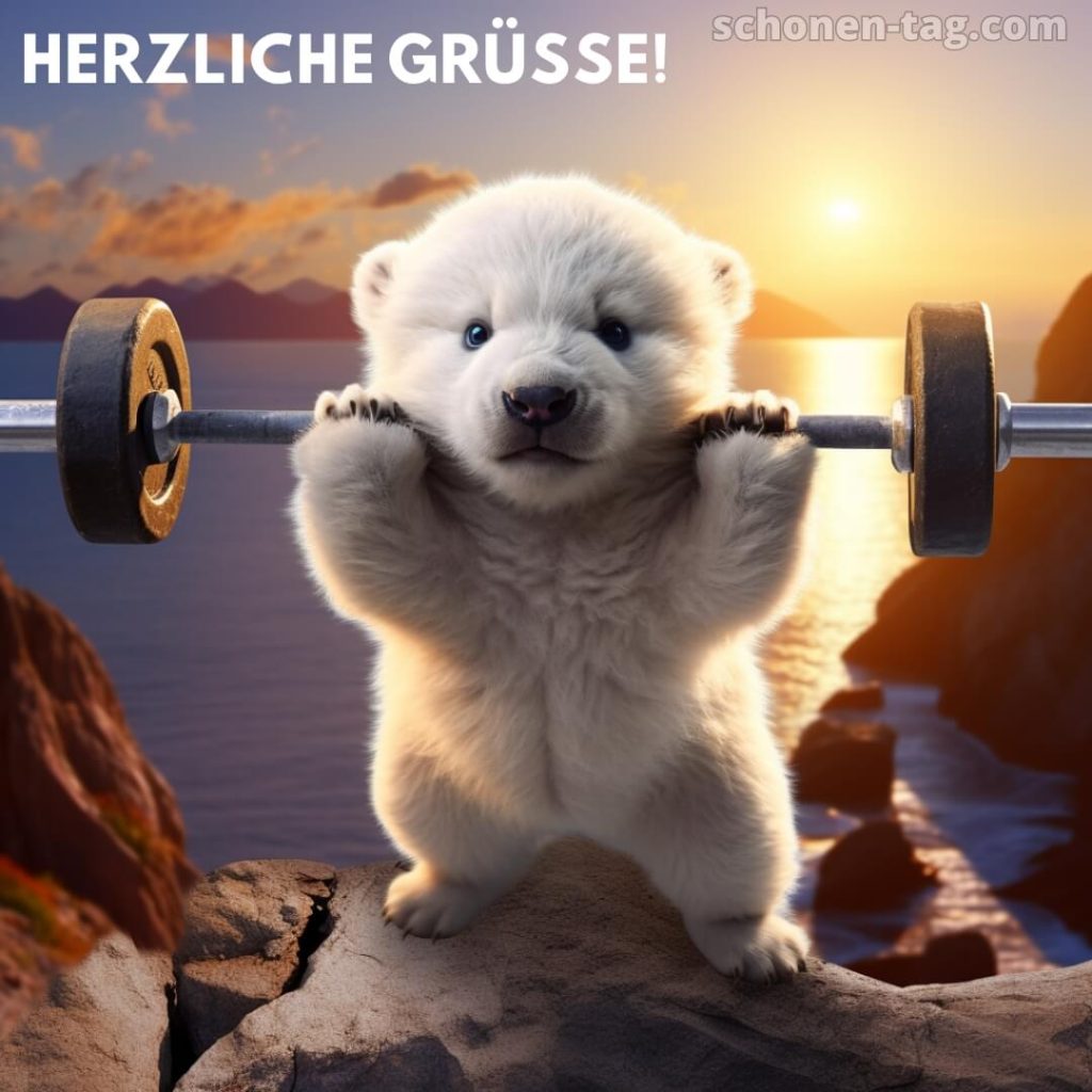 Liebe grüße bilder lustig bild Polarbär kostenlos